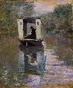 Claude Monet Le Bateau-atelier oil on canvas